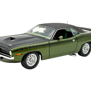 1970 Plymouth AAR Cuda Ivy Green Metallic with Black Stripes and Black Vinyl Top with Green Interior Limited Edition to 448 pieces Worldwide 1/18 Diec