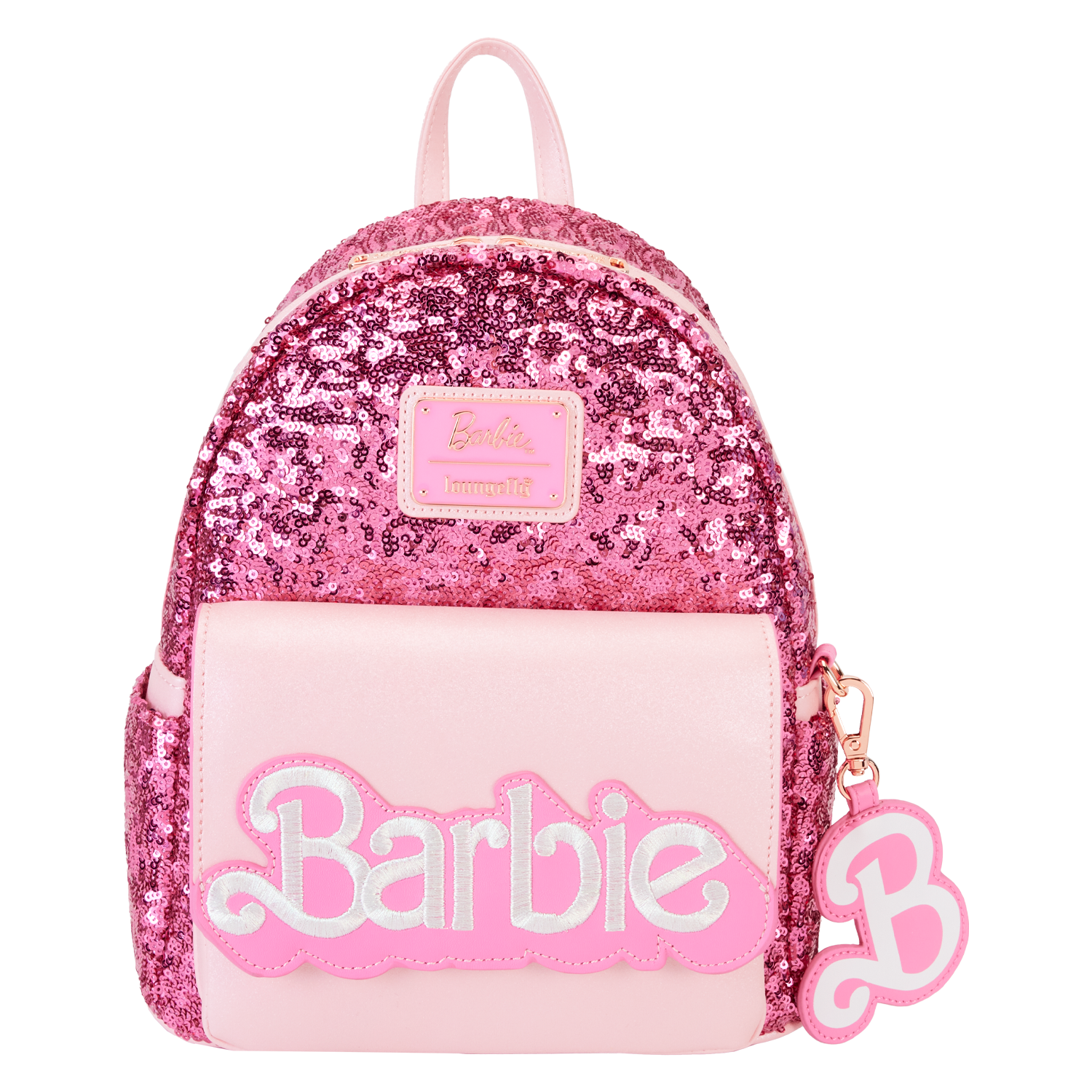 Barbie 65th Anniversary Exclusive Sequin Logo Mini Backpack | Officially Licensed | Plastic/Vegan Leather | Loungefly