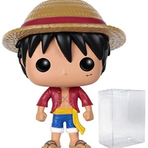 Funko POP One Piece - Monkey D. Luffy Pop! Vinyl Figure (Bundled with Compatible Pop Box Protector Case) Multicolor 3.75 inches