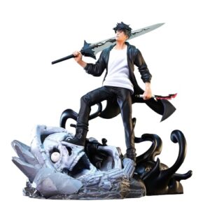 HBGIAY Sung Jin Woo Figure Statue 1/8 Scale Anime Figures 7.87" PVC Figurine Models Sung Jin Woo Action Figure Desktop Decoration Collectibles Gift