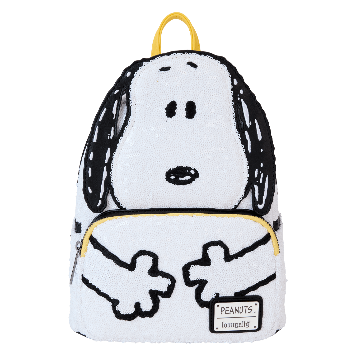 Limited Edition Peanuts 75th Anniversary Snoopy Sequin Cosplay Mini Backpack | Officially Licensed | Plastic/Vegan Leather | Loungefly