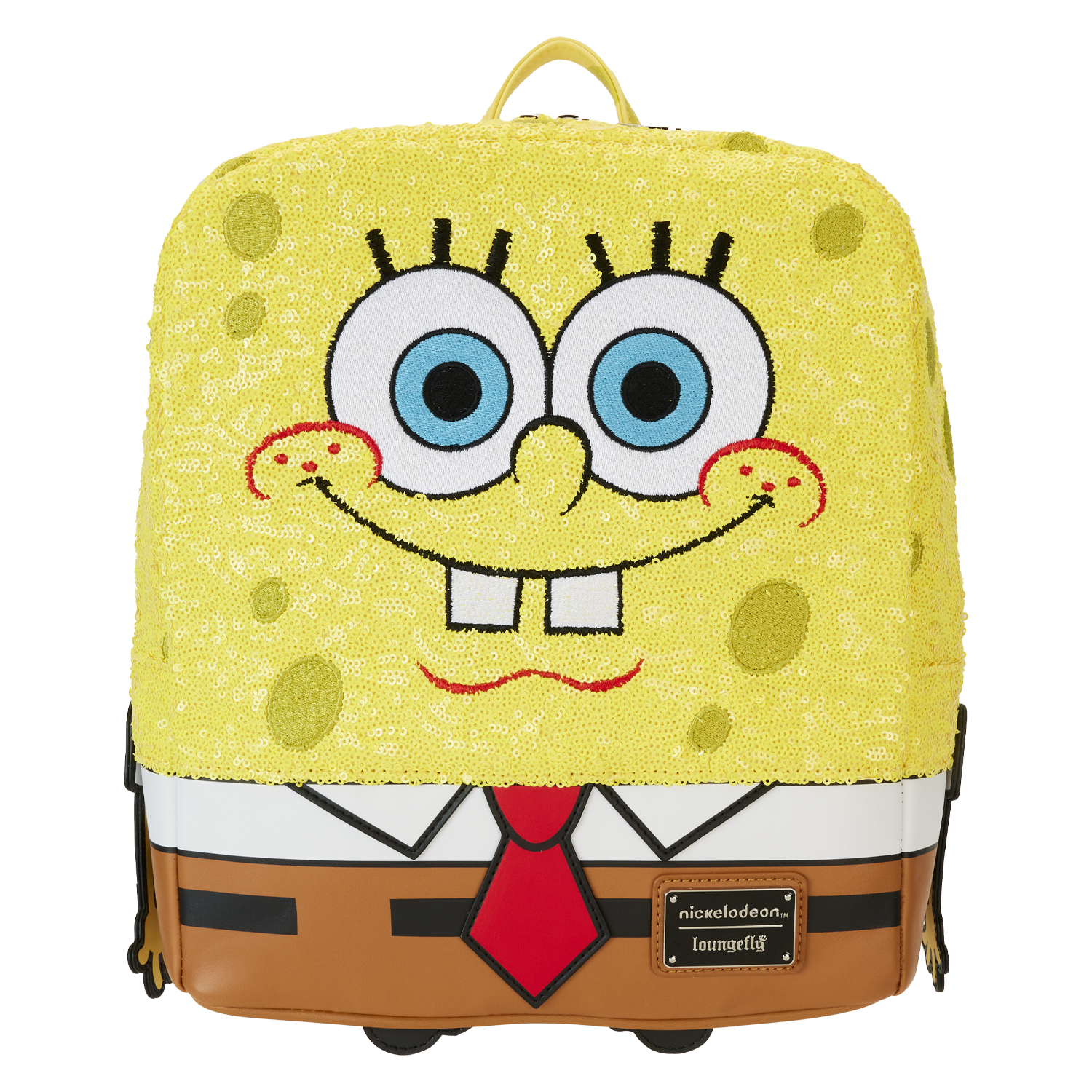 Limited Edition SpongeBob SquarePants 25th Anniversary Sequin Cosplay Mini Backpack | Officially Licensed | Plastic/Vegan Leather | Loungefly