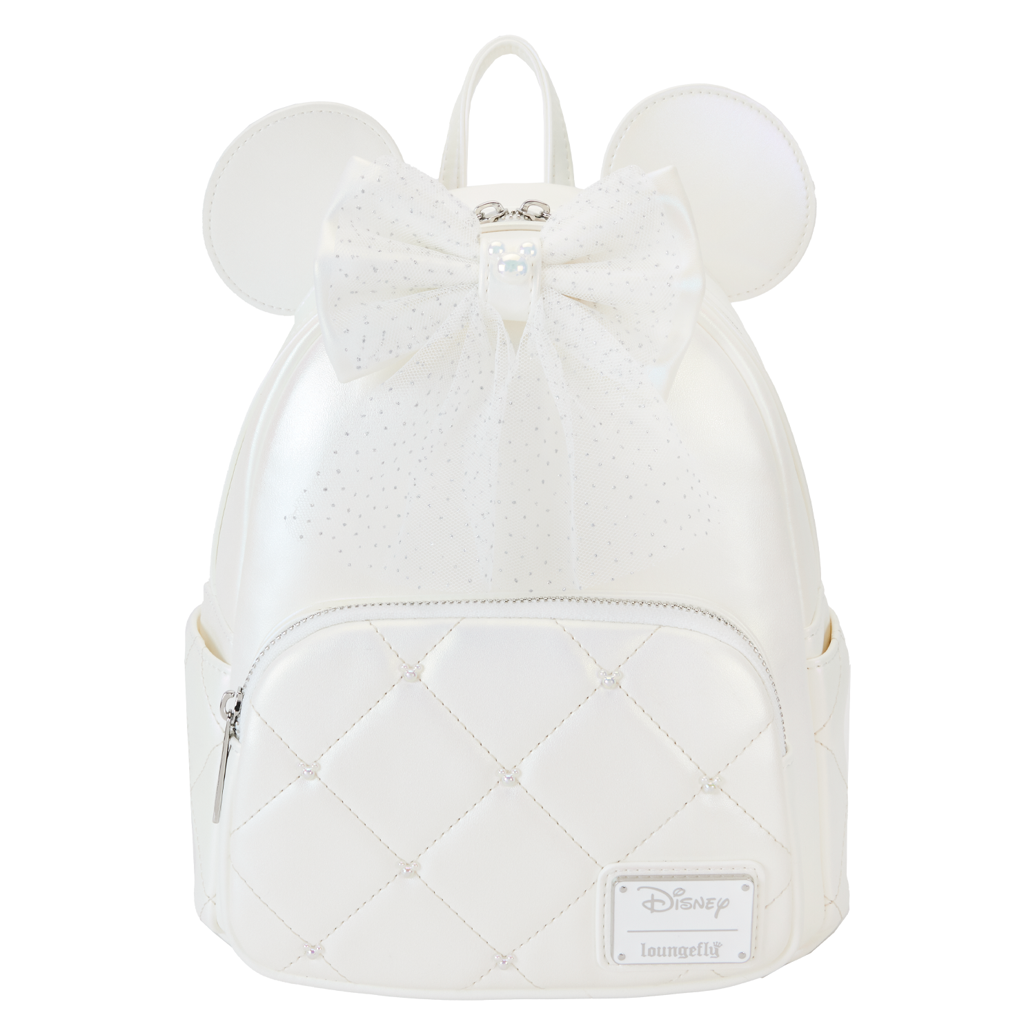 Minnie Mouse Iridescent Wedding Mini Backpack | Officially Licensed | Plastic/Vegan Leather | Loungefly