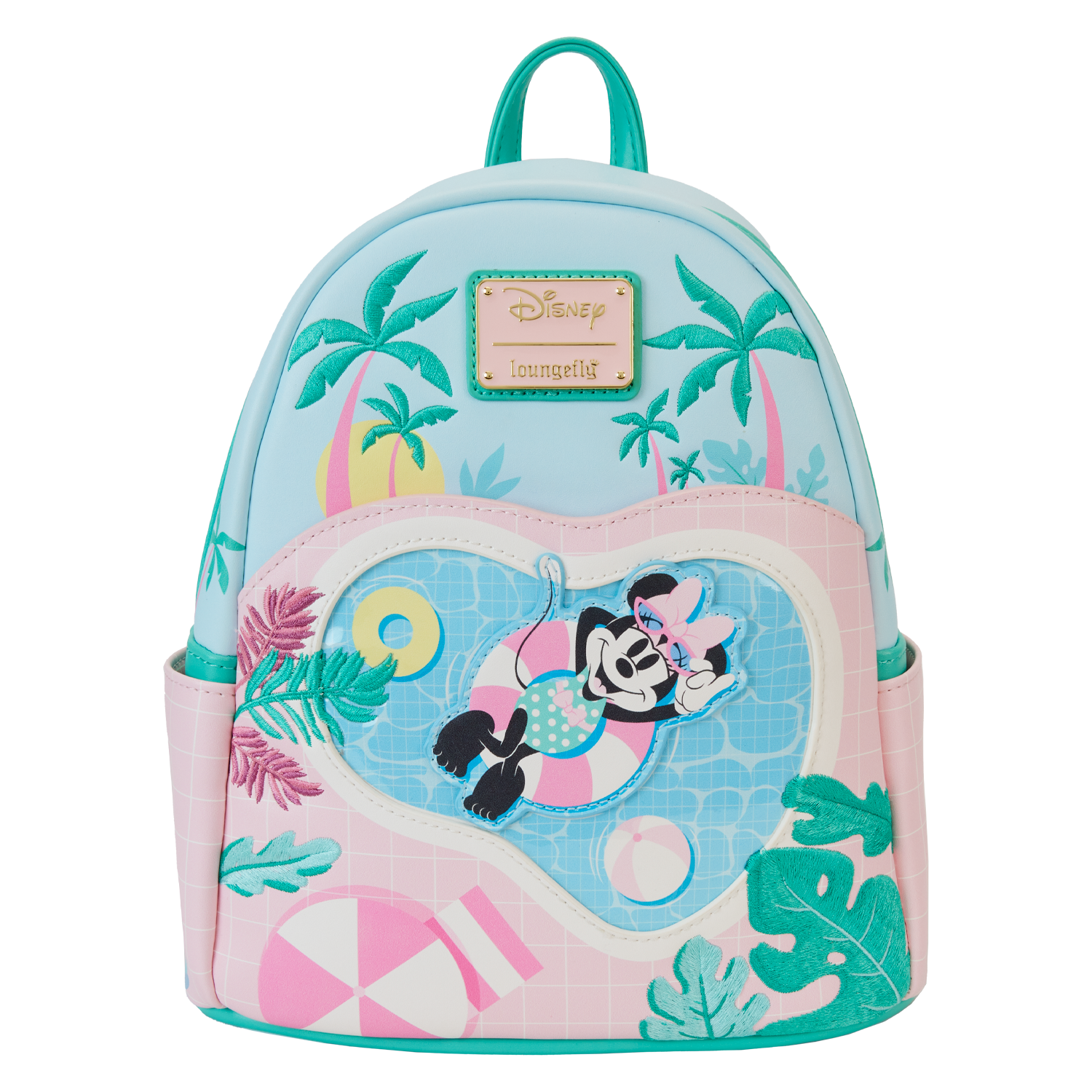 Minnie Mouse Vacation Style Poolside Mini Backpack | Officially Licensed | Plastic/Vegan Leather | Loungefly