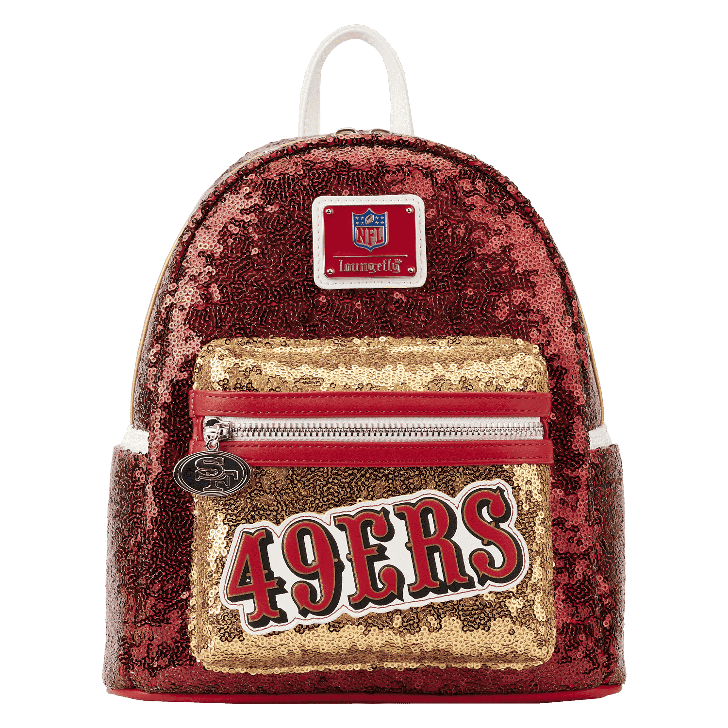 NFL San Francisco 49ers Sequin Mini Backpack | Officially Licensed | Plastic/Vegan Leather | Loungefly