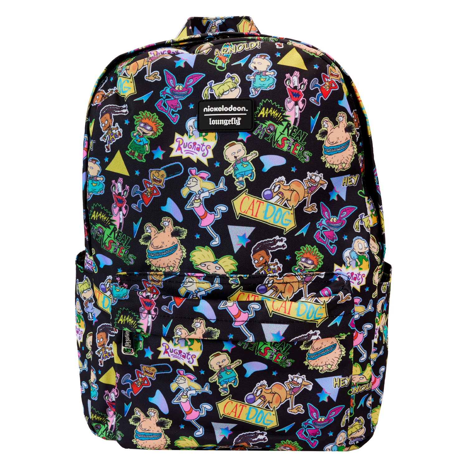 Nickelodeon Character All-Over Print Nylon Full-Size Backpack | Officially Licensed | Loungefly