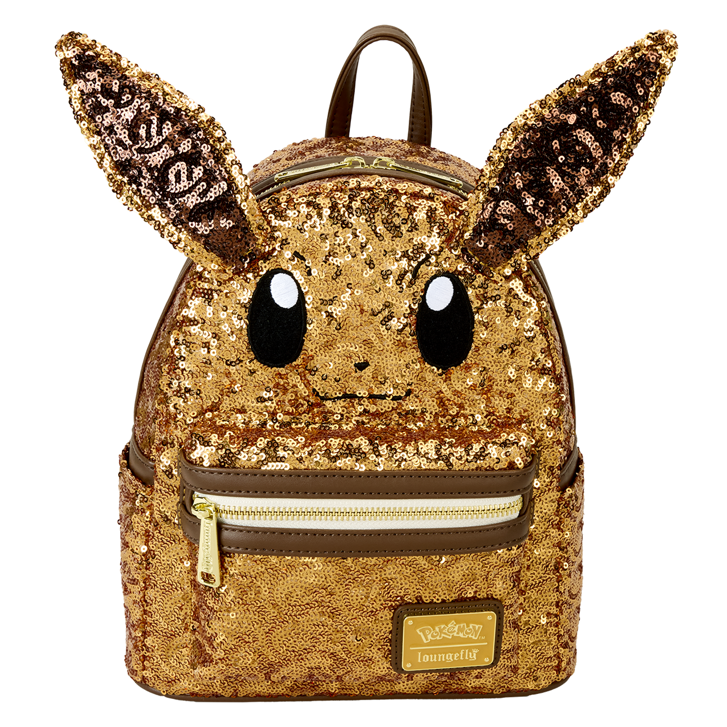 Pokemon Exclusive Eevee Sequin Cosplay Mini Backpack | Officially Licensed | Plastic/Vegan Leather | Loungefly