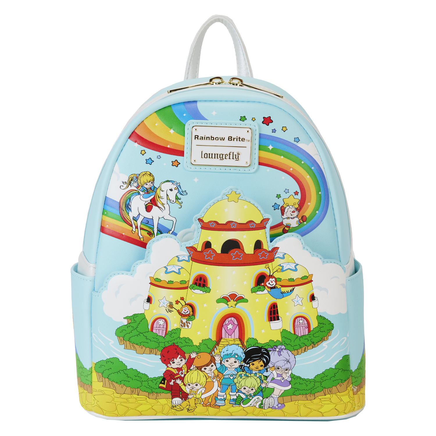 Rainbow Brite Color Castle Mini Backpack | Officially Licensed | Plastic/Vegan Leather | Loungefly