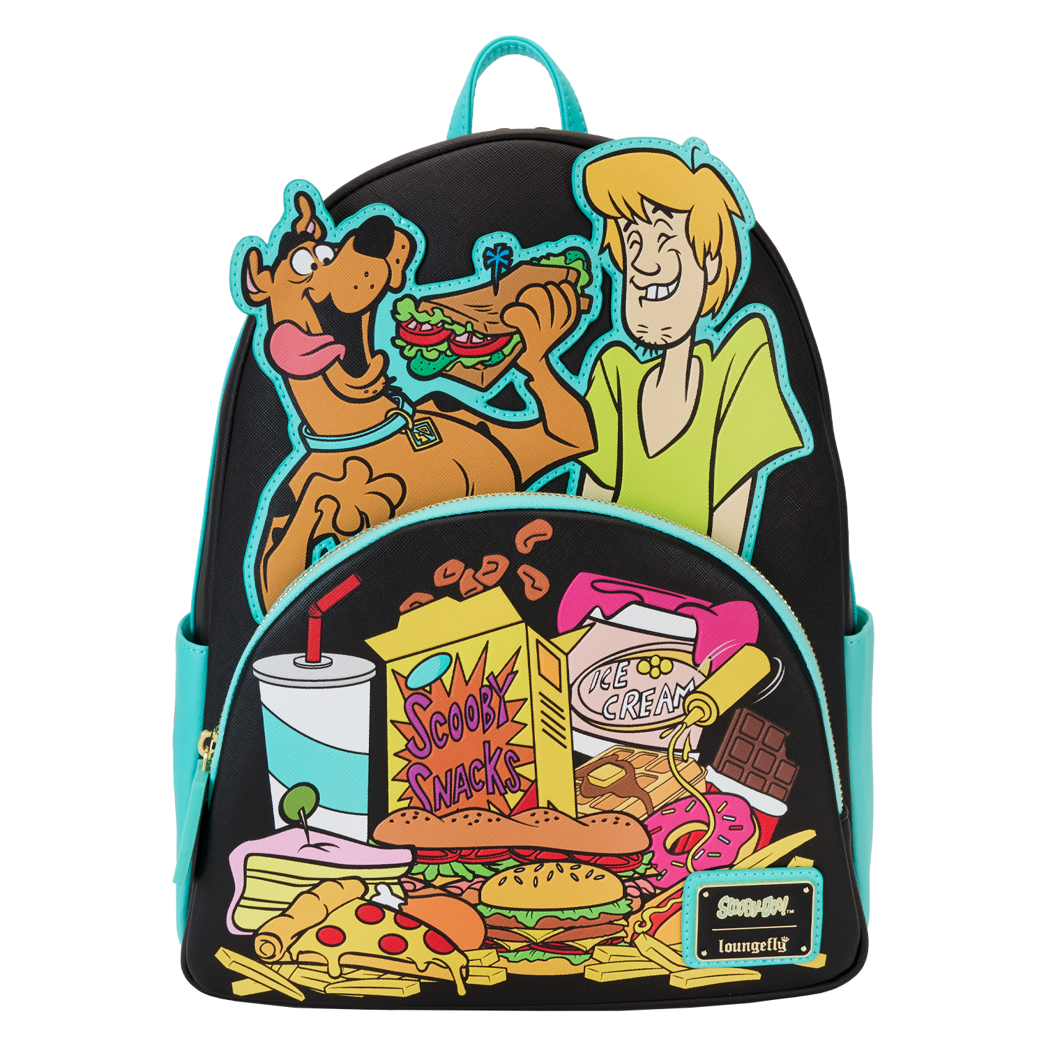 Scooby-Doo Snacks Mini Backpack | Officially Licensed | Plastic/Vegan Leather/Silicone | Loungefly