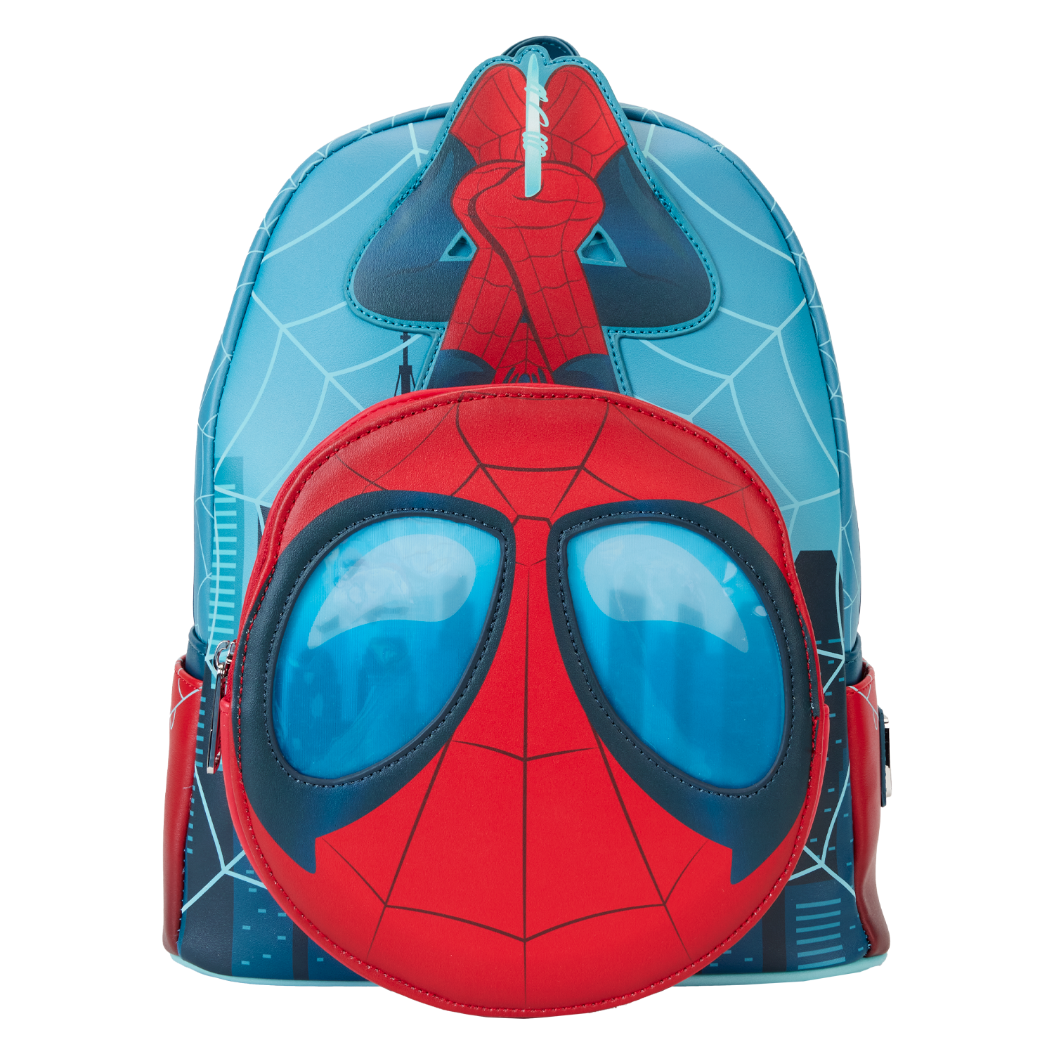 SDCC Limited Edition Spider-Man Lenticular Glow Mini Backpack | Officially Licensed | Plastic/Vegan Leather | Loungefly