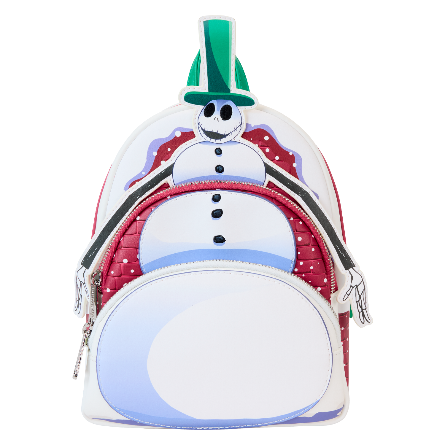 The Nightmare Before Christmas Exclusive Snowman Jack Skellington Mini Backpack | Officially Licensed | Plastic/Vegan Leather | Loungefly