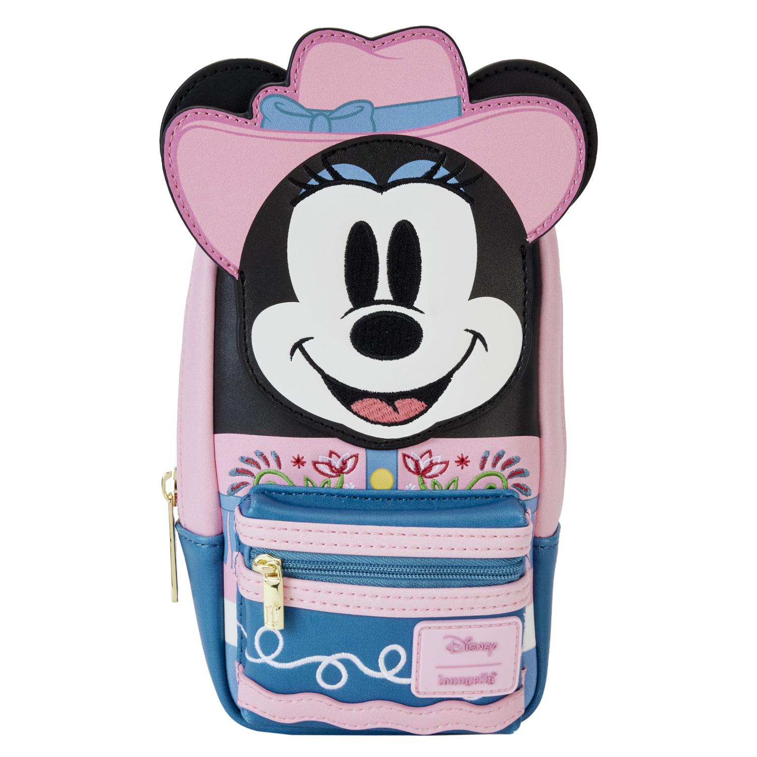 Western Minnie Mouse Cosplay Stationery Mini Backpack Pencil Case | Officially Licensed | Plastic/Vegan Leather | Loungefly